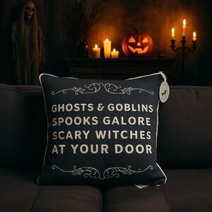 🎃 LUXURY HALLOWEEN THROW PILLOW – NEW W/TAGS 👻